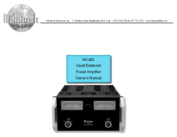 McIntosh MC462 - Owners manual